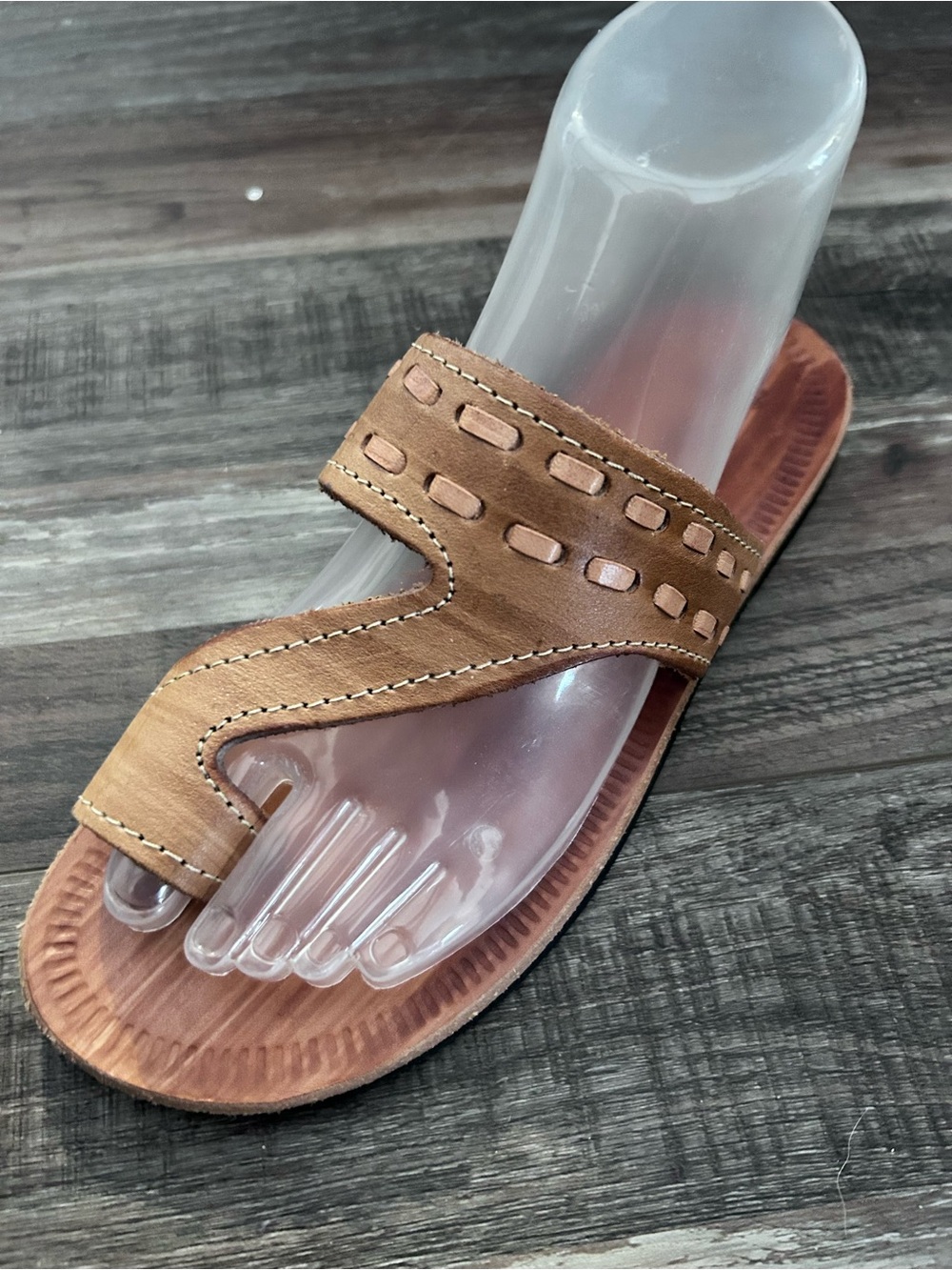 50%OFFW❤️Alicia Artesanato Handmade Sandals Womens5 Brazil Leather NWOB s34